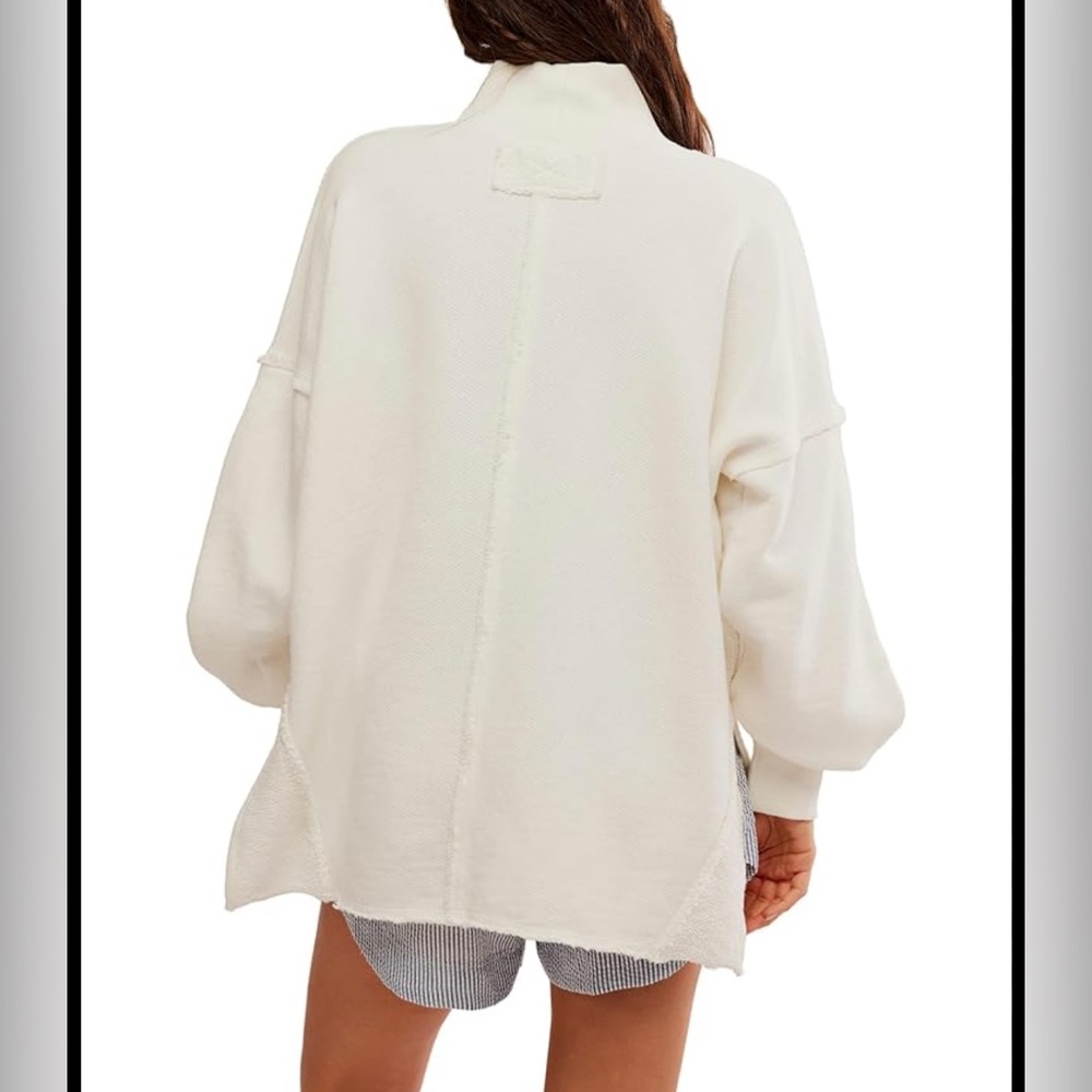 Free People Wonderful Turtleneck Top. Coconut milk - Picture 2 of 3